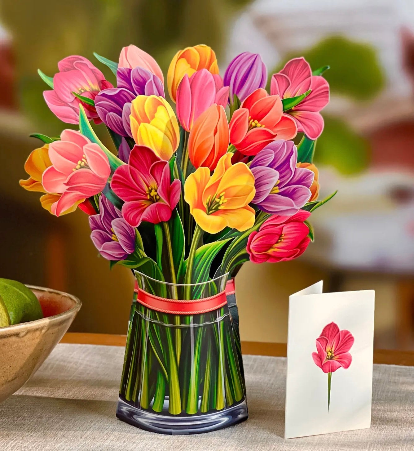 Festive Tulips Pop-up Greeting Card | Timber & Fieldstone